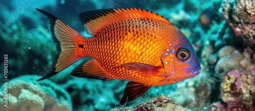 The official protected fish of California is the Garibaldi damselfish, found abundantly on Santa Catalina Island.
