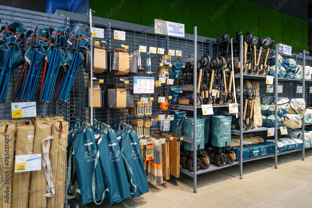 PENANG, MALAYSIA 24 NOV 2023 The Decathlon store in Penang offers a