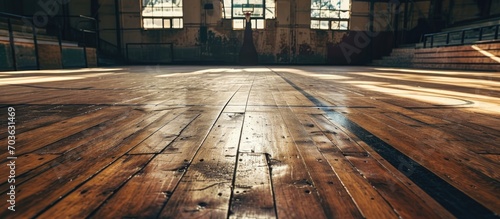 Basketball court's wooden floor