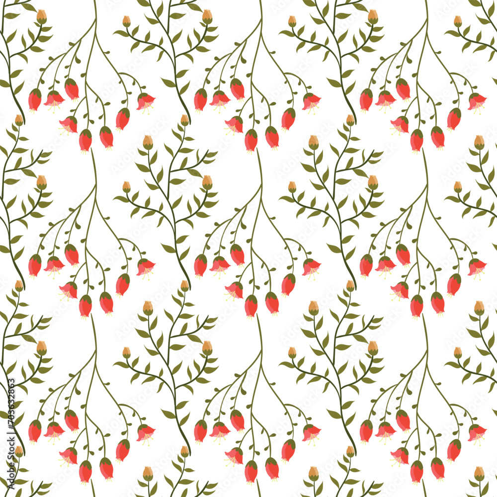 Free vector hand drawn pressed flowers pattern Free vector hand drawn pressed flowers pattern