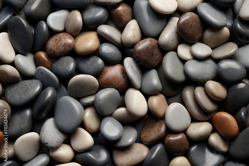 Abstract Group of Highly Polished Pebbles Background or Wallpaper Generative AI