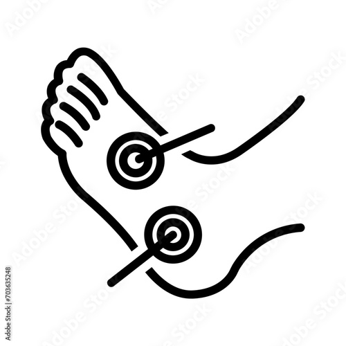 Black line icon for Diabetic neuropathy