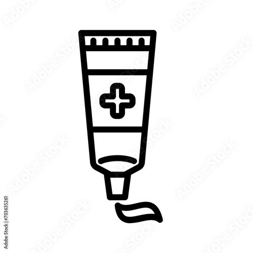 Black line icon for Ointment