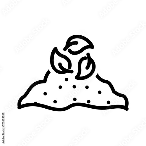 Black line icon for Compost
