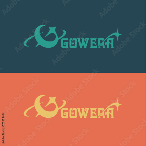 Illustrarion Gowera Type Logo For T-shit streetwear Vector