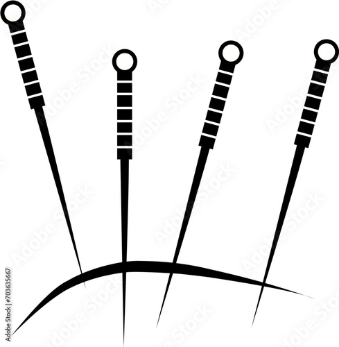 Acupuncture point vector logo. Perfect for education.