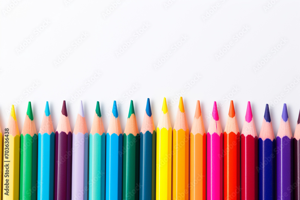 Color pencils on white background Color pencils on white background