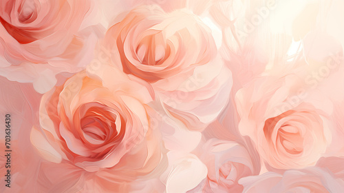 Abstract roses art background