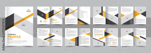 Corporate company profile brochure template design vector, Minimalist corporate brochure design layout