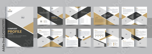 Corporate company profile brochure layout, Business profile brochure design template