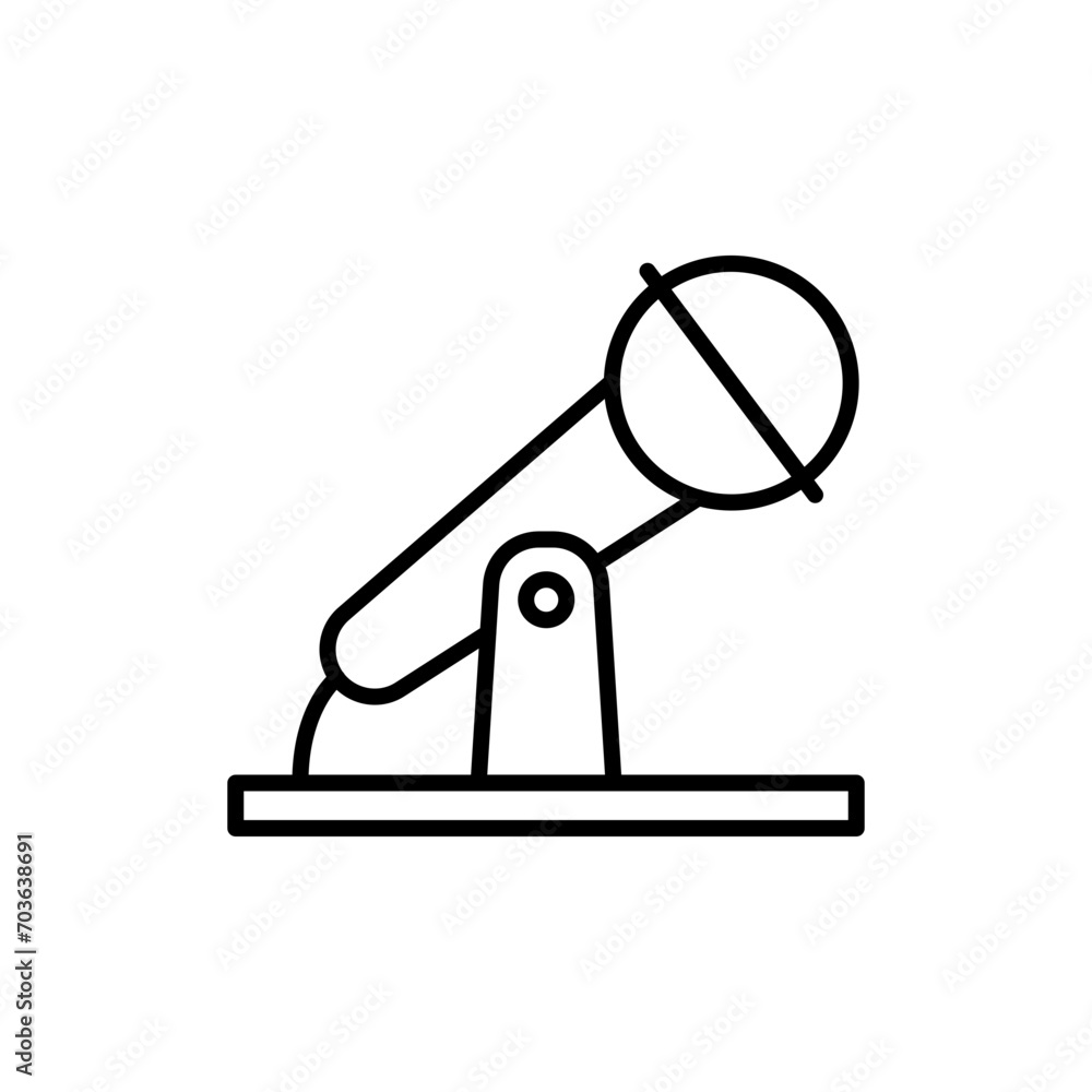 Microphone outline icons, minimalist vector illustration ,simple transparent graphic element .Isolated on white background Microphone outline icons, minimalist vector illustration ,simple transparent graphic element .Isolated on white background