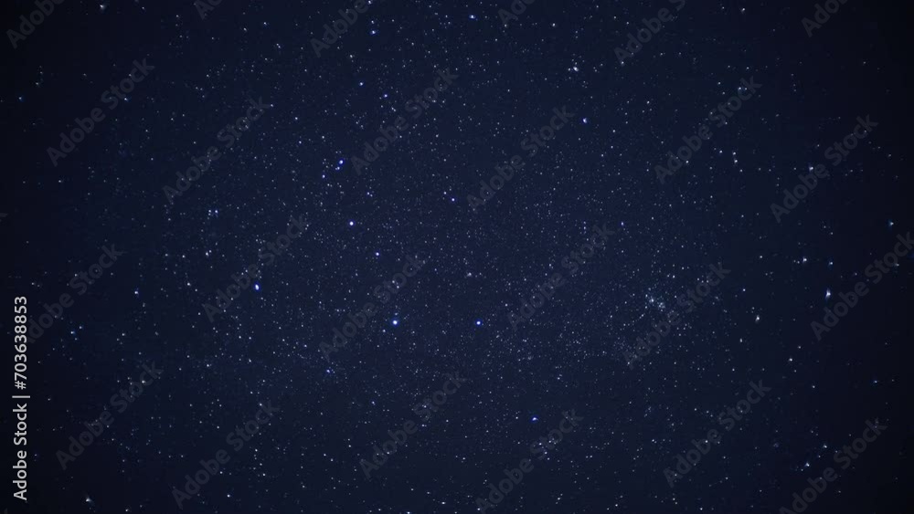 Beautiful night sky background full of stars. Timelapse.