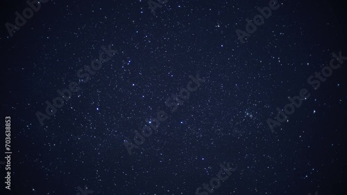 Beautiful night sky background full of stars. Timelapse.