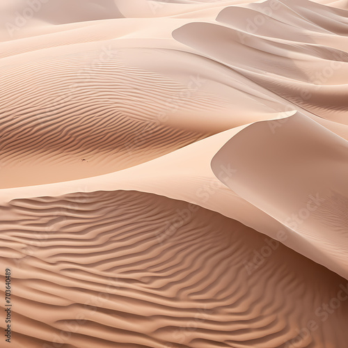 Abstract patterns in sand dunes in the desert. © Cao