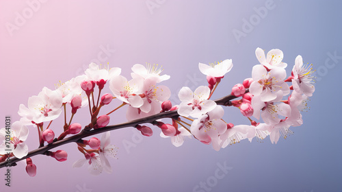 Sakura blossom branch. Falling petals  flowers. Isolated flying realistic japanese pink cherry or apricot floral elements fall down vector background. Cherry blossom branch  Valentine day  copy space