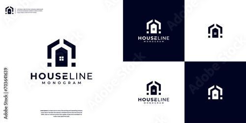 Elegant Home Property logo design inspiration
