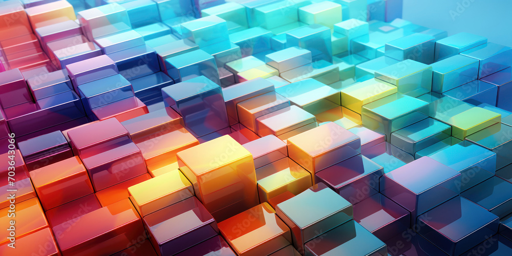 Vibrant geometric pattern dazzles with rainbow hues on a reflective surface Vibrant geometric pattern dazzles with rainbow hues on a reflective surface