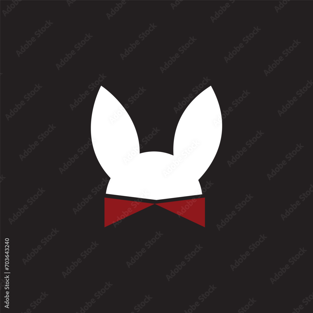 rabbit business logo design illustration. rabbit business logo design illustration.