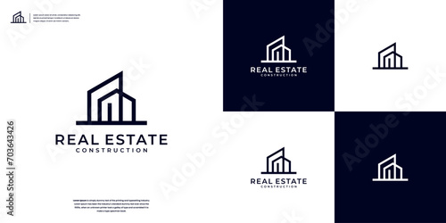 Real Estate Logo. Construction Architecture Building Logo Design Template