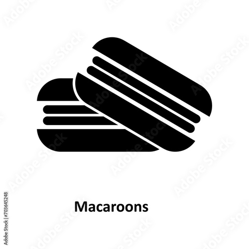 Macaroons icon. simple macaroons icon Creative sign flat illustration on white background..eps