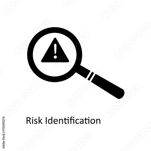 Risk Identification icon. Creative Risk Identification icon for risk management flat illustration on white background..eps