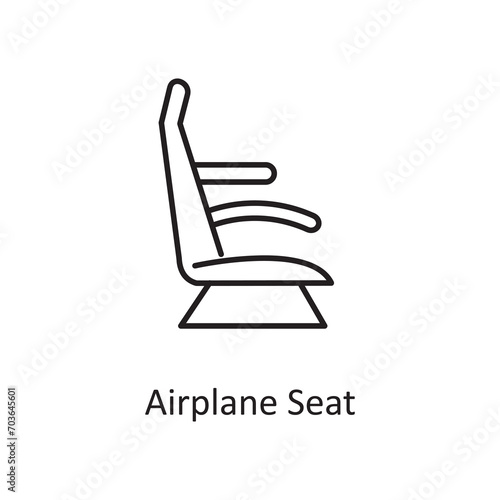Airplane Seat icon. airport icons or Airplane Seat icon for web design, vector flat illustration on white background..eps