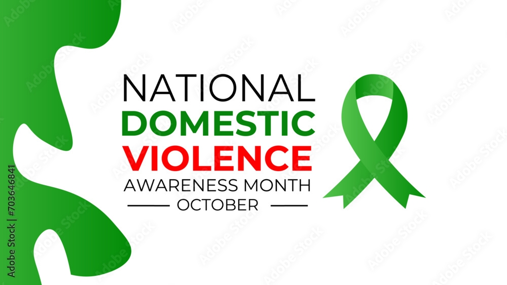 National domestic violence awareness month is observed every year in october. Domestic violence awareness month, background with purple ribbon. banner, cover, poster, website. Vector illustration National domestic violence awareness month is observed every year in october. Domestic violence awareness month, background with purple ribbon. banner, cover, poster, website. Vector illustration