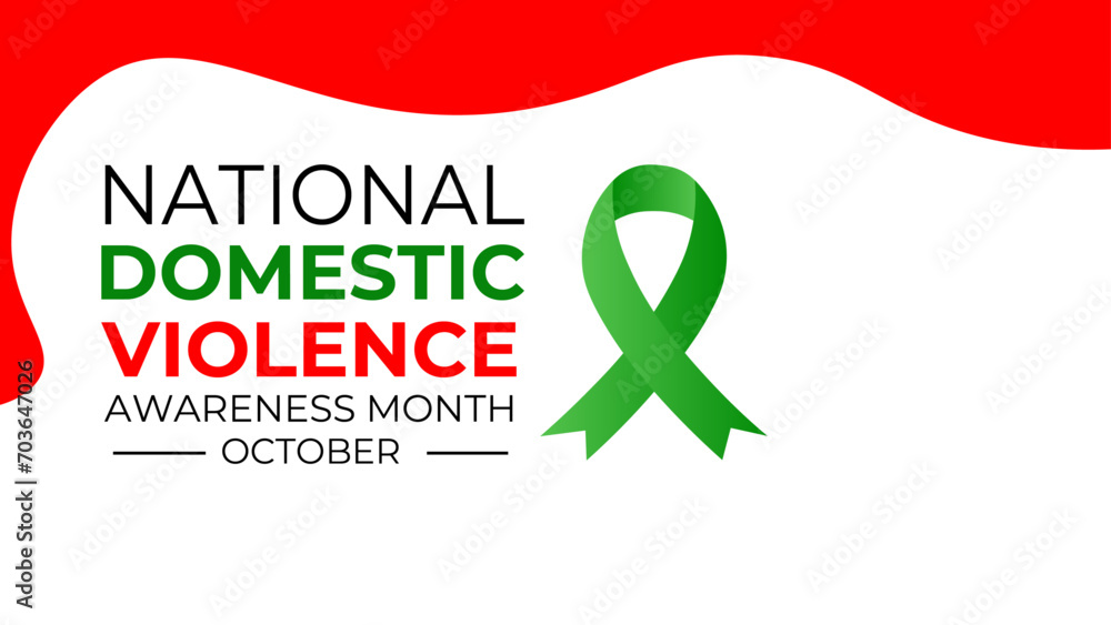 October is National domestic violence awareness month. Stop Domestic violence concept. Stop violence against women concept. Aware people about domestic violence. Women rights concept. vector October is National domestic violence awareness month. Stop Domestic violence concept. Stop violence against women concept. Aware people about domestic violence. Women rights concept. vector