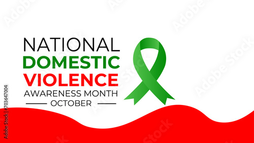 October is National domestic violence awareness month. Stop Domestic violence concept. Stop violence against women concept. Aware people about domestic violence. Women rights concept. vector