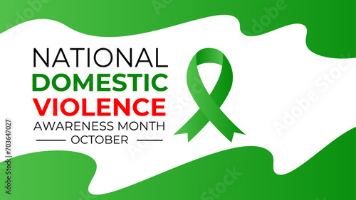 October is National domestic violence awareness month. Stop Domestic violence concept. Stop violence against women concept. Aware people about domestic violence. Women rights concept. vector