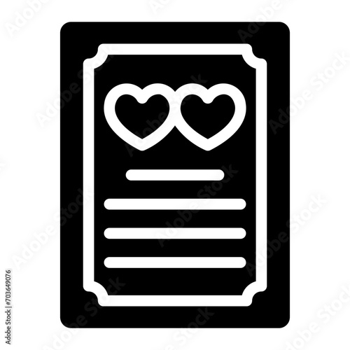 certificate glyph icon