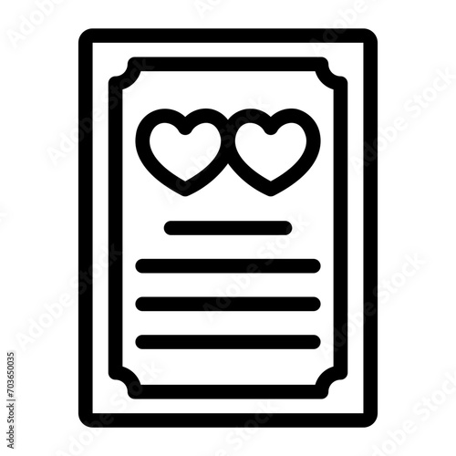 certificate line icon
