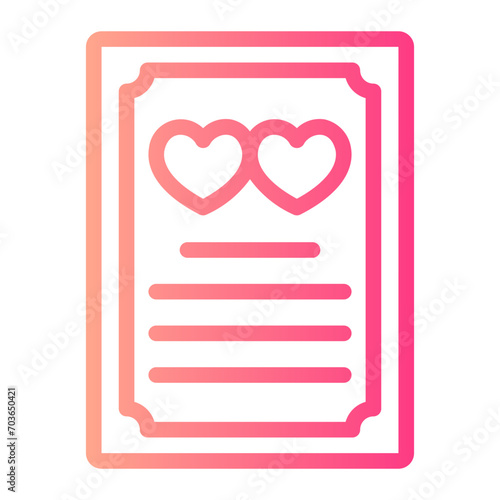 certificate gradient icon