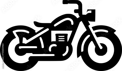 Gentleman's Journey: Vector Graphic of a Classic Motorcycle for Men