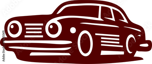 illustration of a car, classics logo