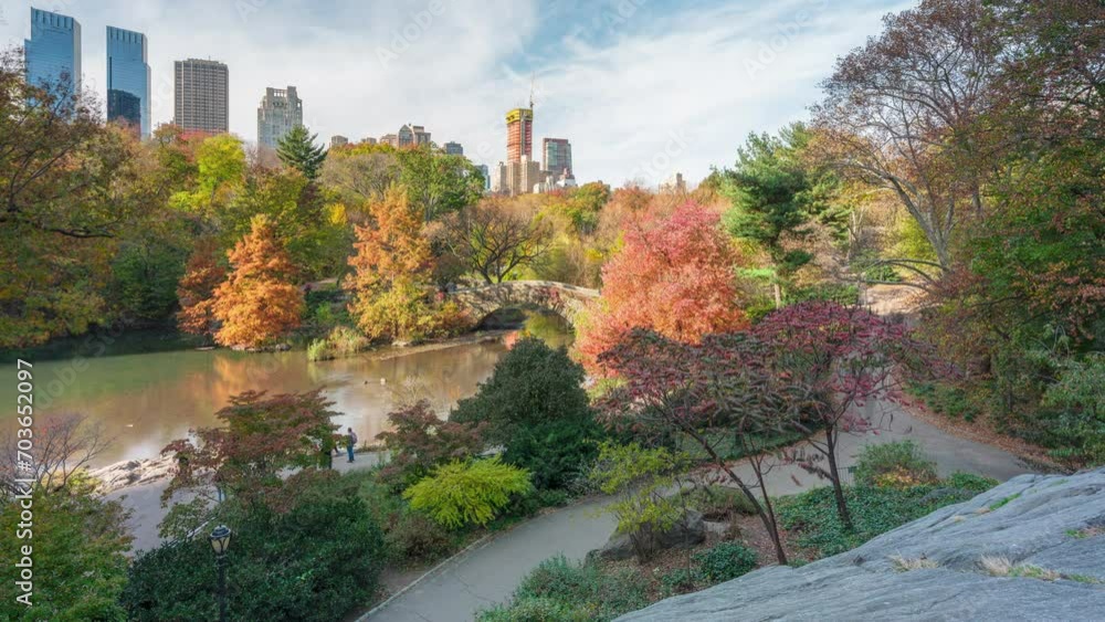 Autumn in the city park Time-lapse Autumn in the city park Time-lapse