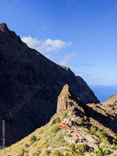 mountain landscape with sky Masca, Tenerife