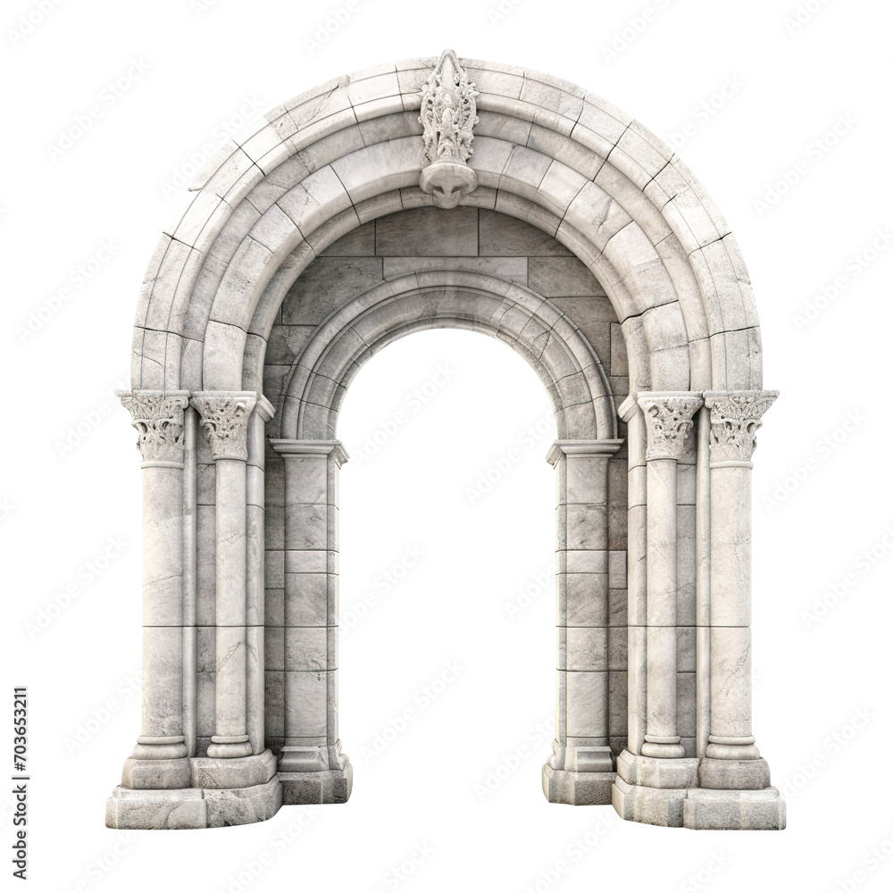 arch of the arch isolated on transparent background Remove png, Clipping Path, pen tool
