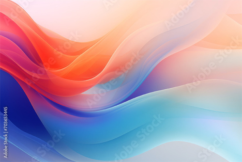 Modern abstract background with colored waves of paint on a white background.