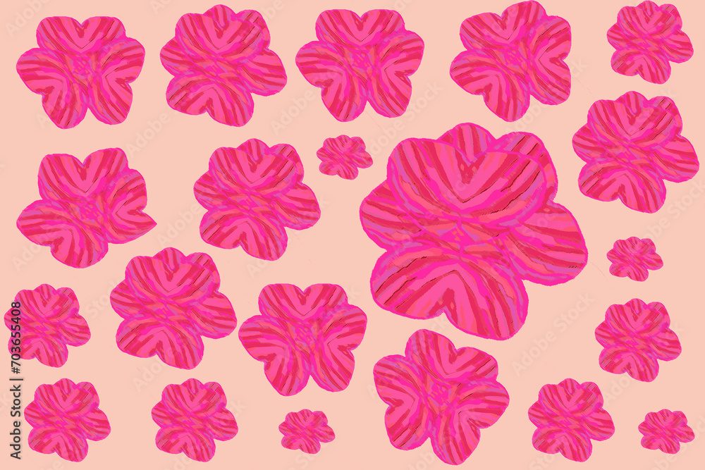 seamless pink floral pattern