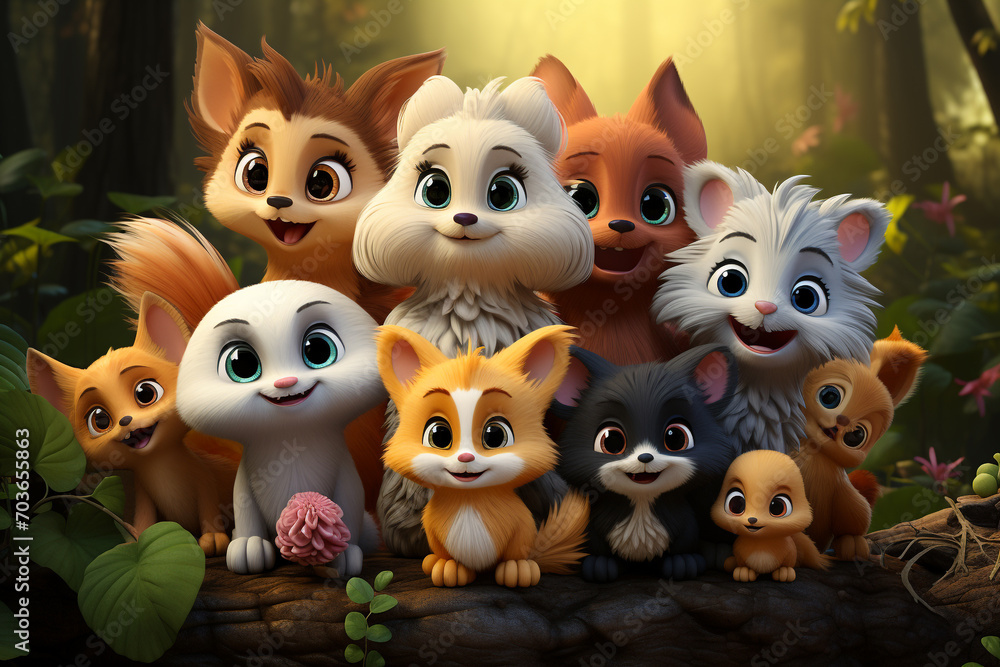 an illustration of a diverse group of animal an illustration of a diverse group of animal