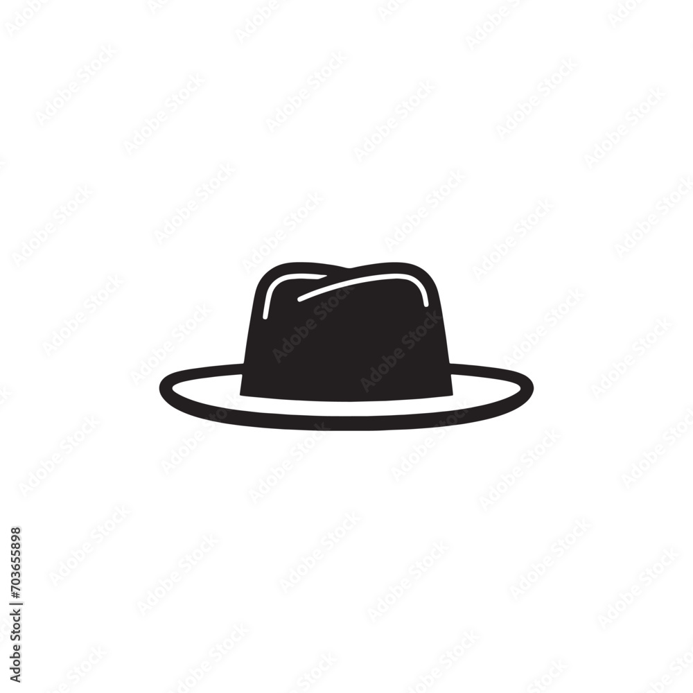 2D Linear Vector Icon, hat, monotone flat line icon style, Flaticon, minimalism 2D Linear Vector Icon, hat, monotone flat line icon style, Flaticon, minimalism