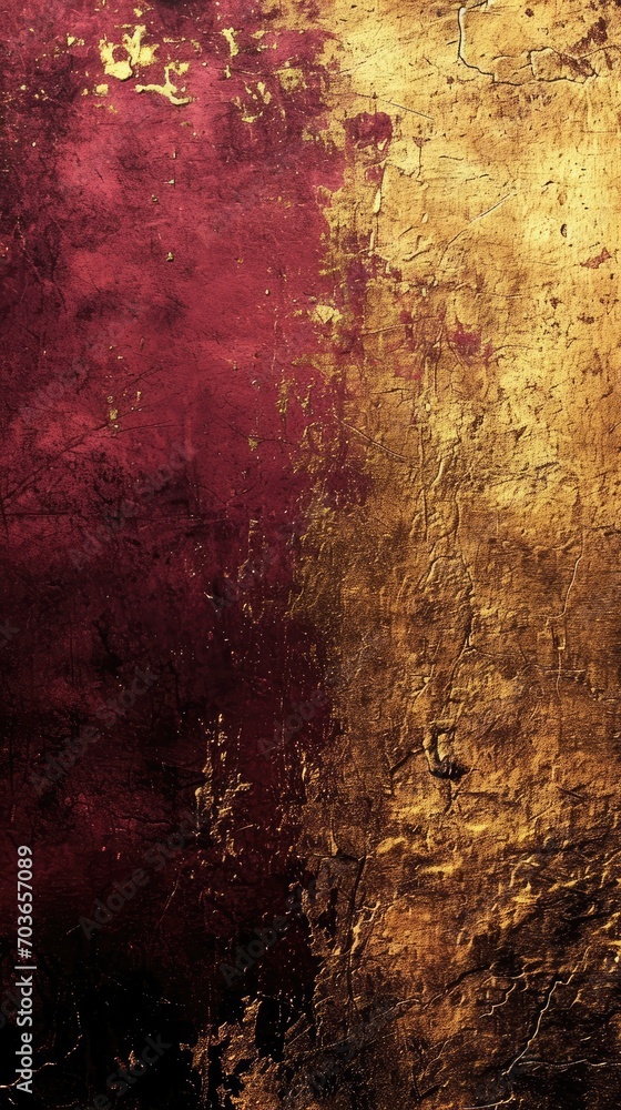 Grunge Background Texture in the Style Deep Burgundy and Gold - Amazing Grunge Wallpaper created with Generative AI Technology