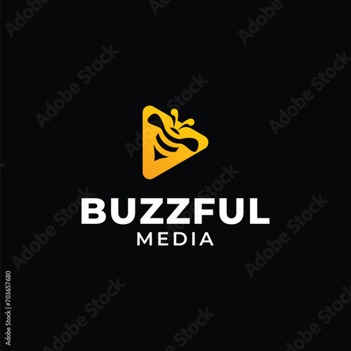 Buzz Media Logo Vector Branding