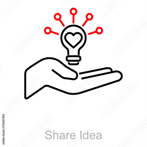 Share Idea and idea icon concept 