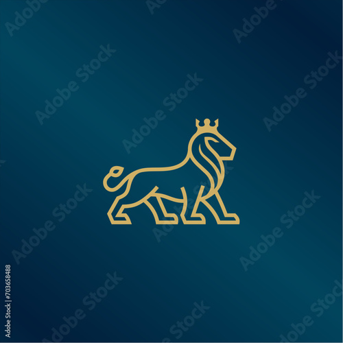 Fotografie Royal lion sword logo