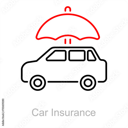 Car Insurance and car icon cpncept  