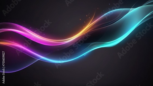 A mesmerizing ethereal vector color wave, with a luminous design element that dances across a transparent and smooth background.