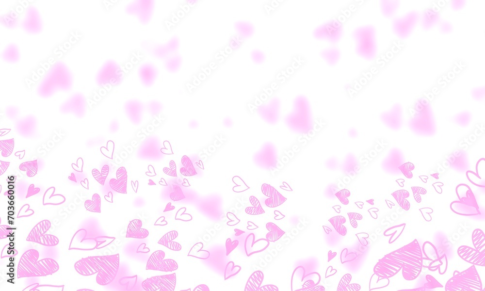 Valentines Day With Blur Bokeh Heart and Pink Background Design.