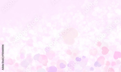 Valentines Day With Blur Bokeh Heart and Pink Background Design
